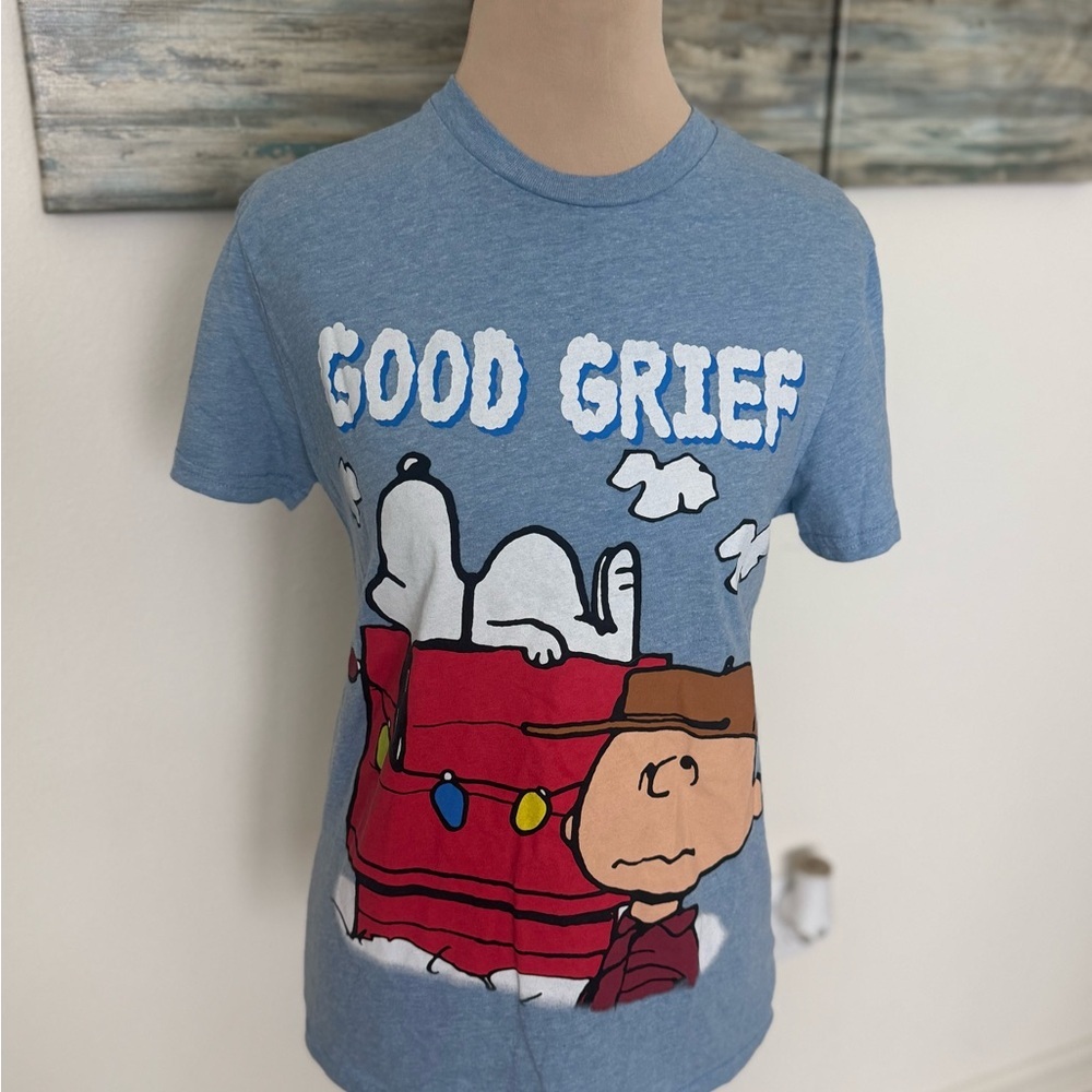 Peanuts Blue and Red Snoopy Tee - Picture 2 of 5